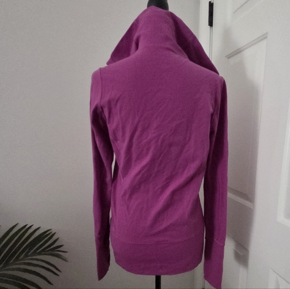 Lululemon Size 6 In Stride Jacket Violaceous Coal Purple Pink Gray Zip Up Yoga - Picture 3 of 7